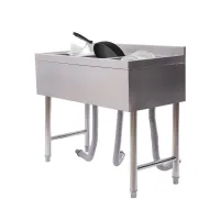 VPABES 3 Compartment Sink of Stainless Steel NSF Commercial Utility Basin with 10" L x 14" W x 10" D Bowl