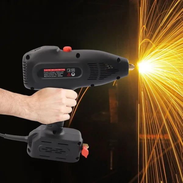 Welding Machine Handheld, 110V Portable ARC Welder Gun w/IGBT LCD Digital Display, Electric Welder Machine Kit