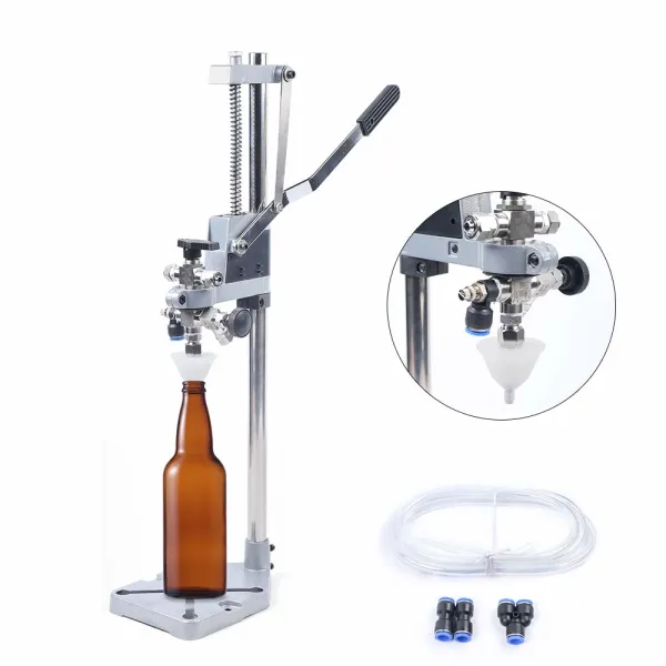 VPABES Stainless Steel Manual Bottle Pressure Beer Filling Machine
